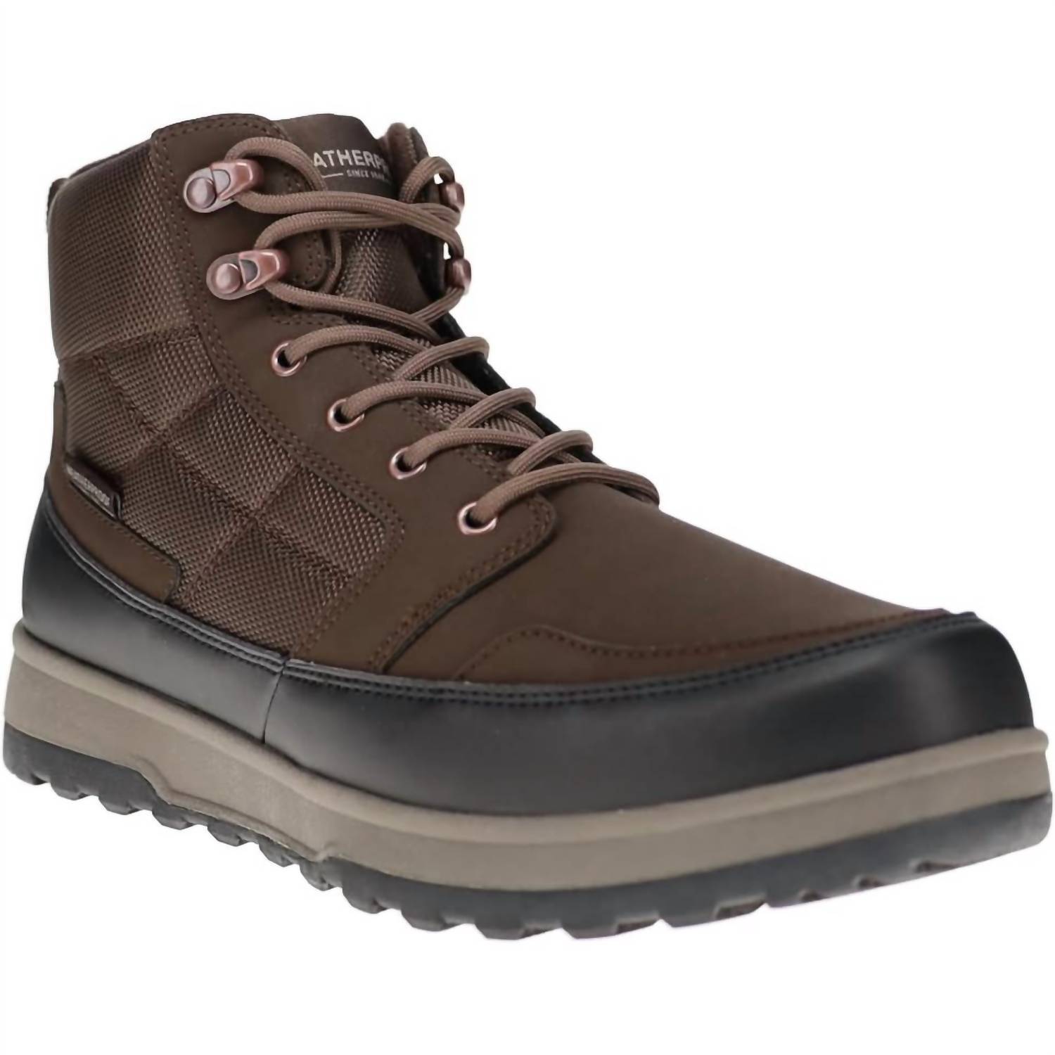 New Weatherproof Men's Jenkins Hiking Outdoor Trekking High Top Boots In Brown